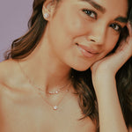 Stellar 2 Layered Arrayed Solitaire Necklace - House Of Quadri