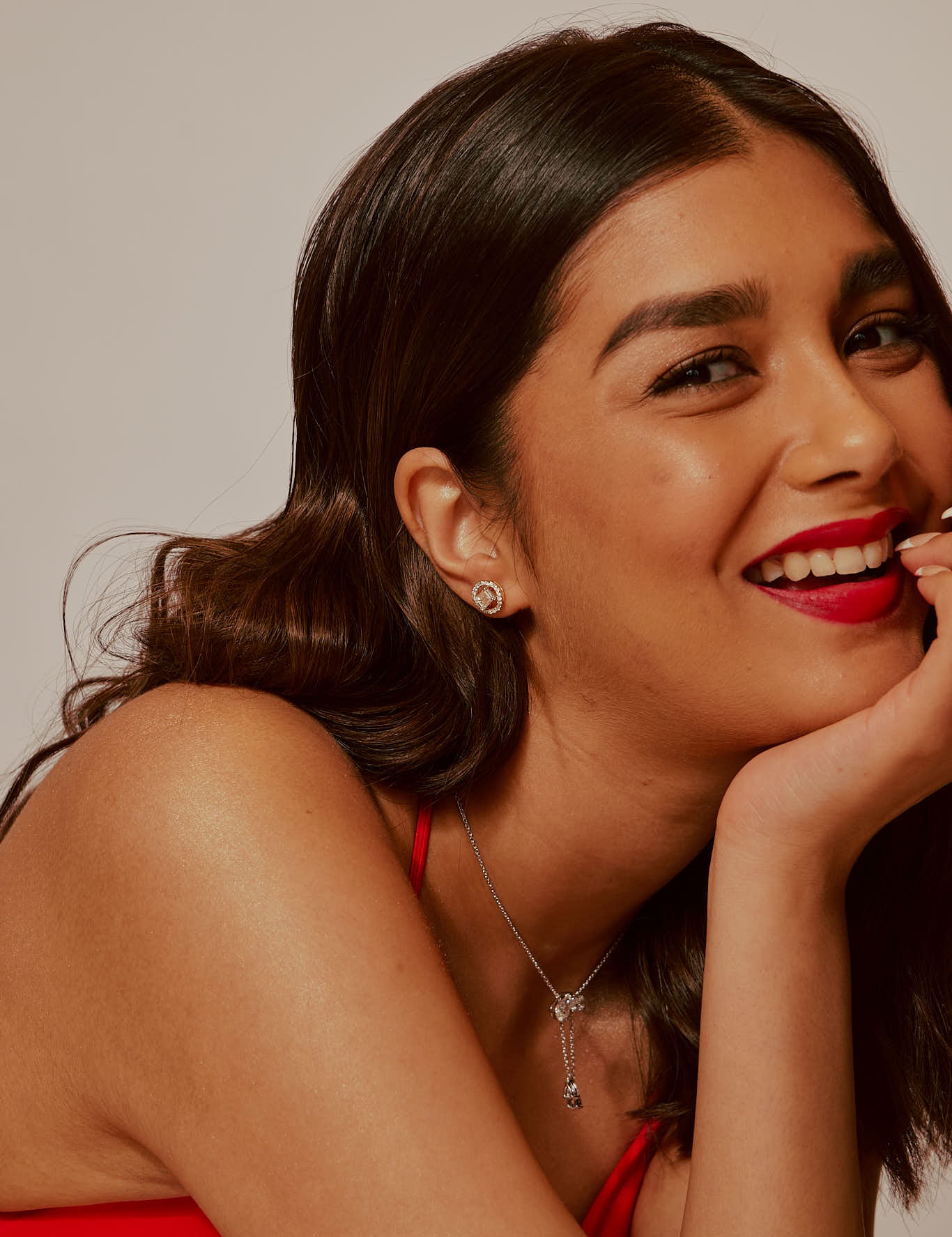 Emra Solitaire Wave Halo Earrings - House Of Quadri