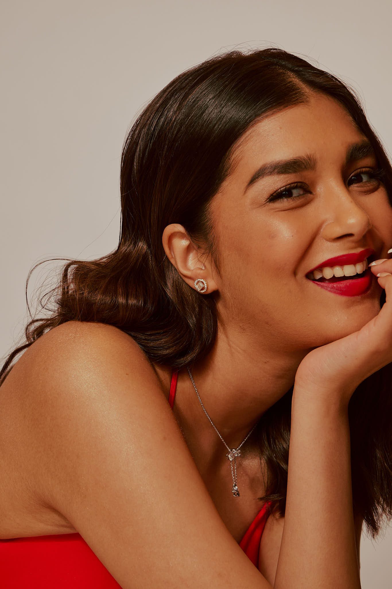 Emra Solitaire Wave Halo Earrings - House Of Quadri