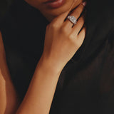 3 Ct Princess Trillion Diamond Ring