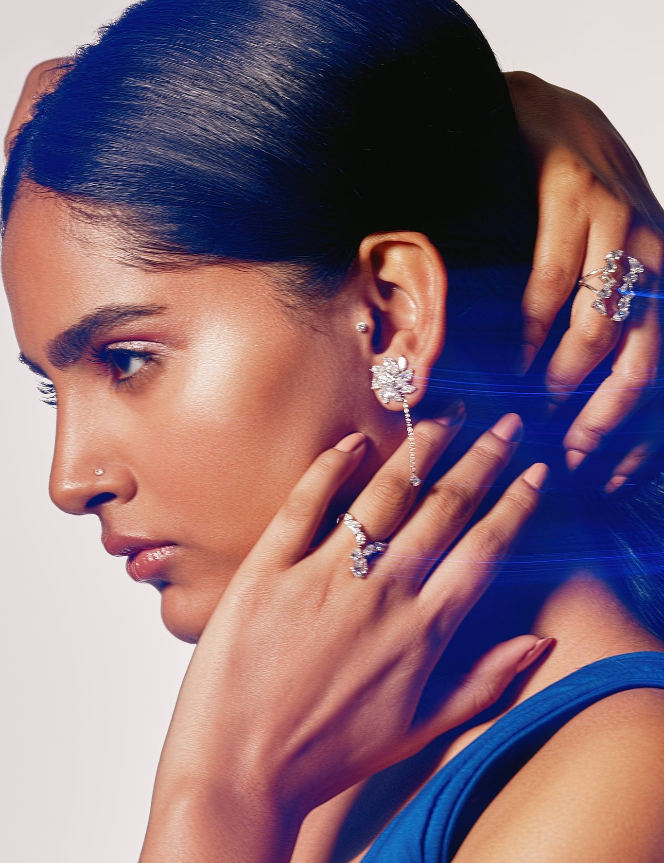 Illuminate Fire Spiral Drop Danglers - House Of Quadri