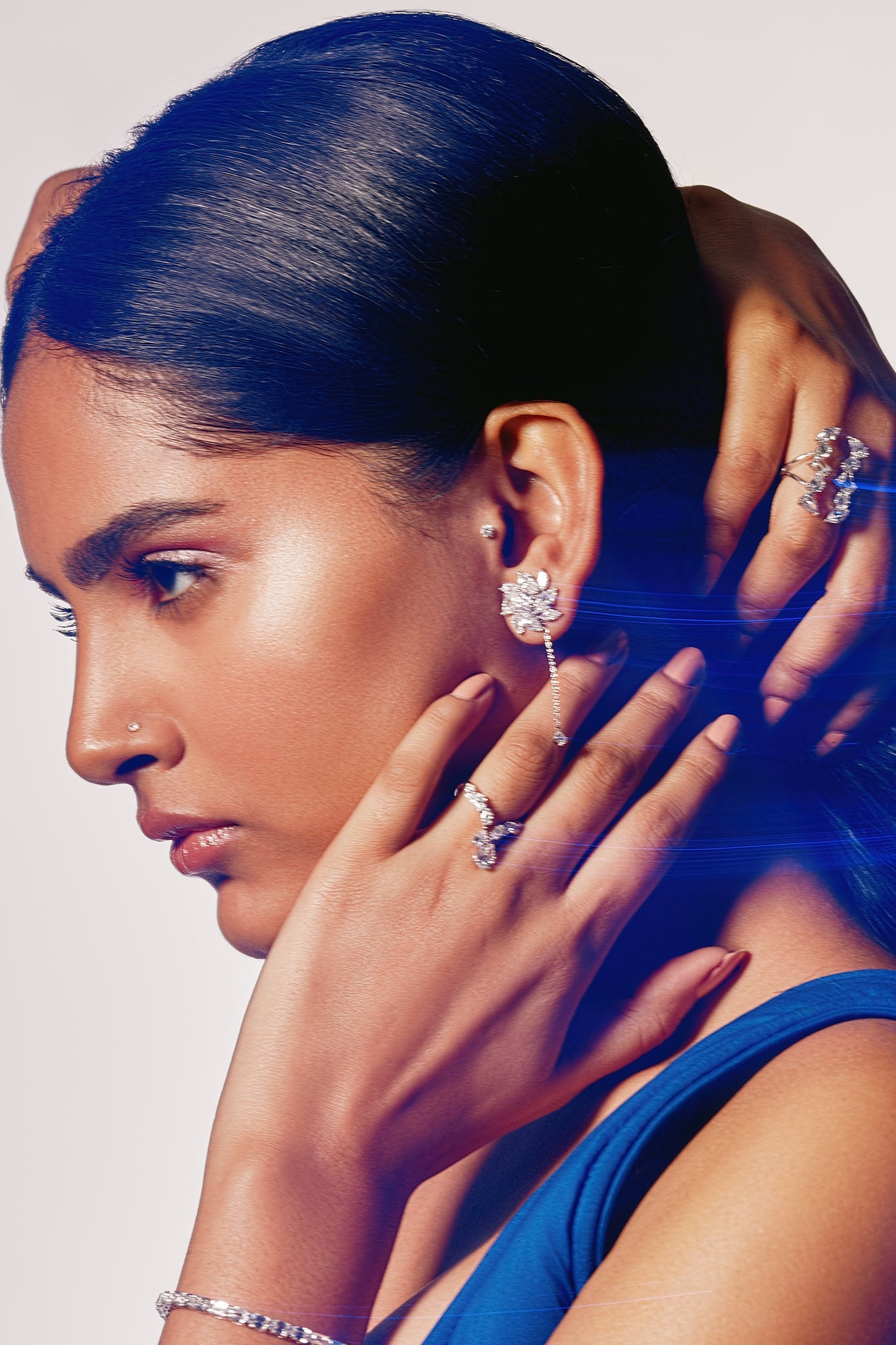 Illuminate Fire Spiral Drop Danglers - House Of Quadri