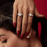 3 ct Pear Three Stone Ring