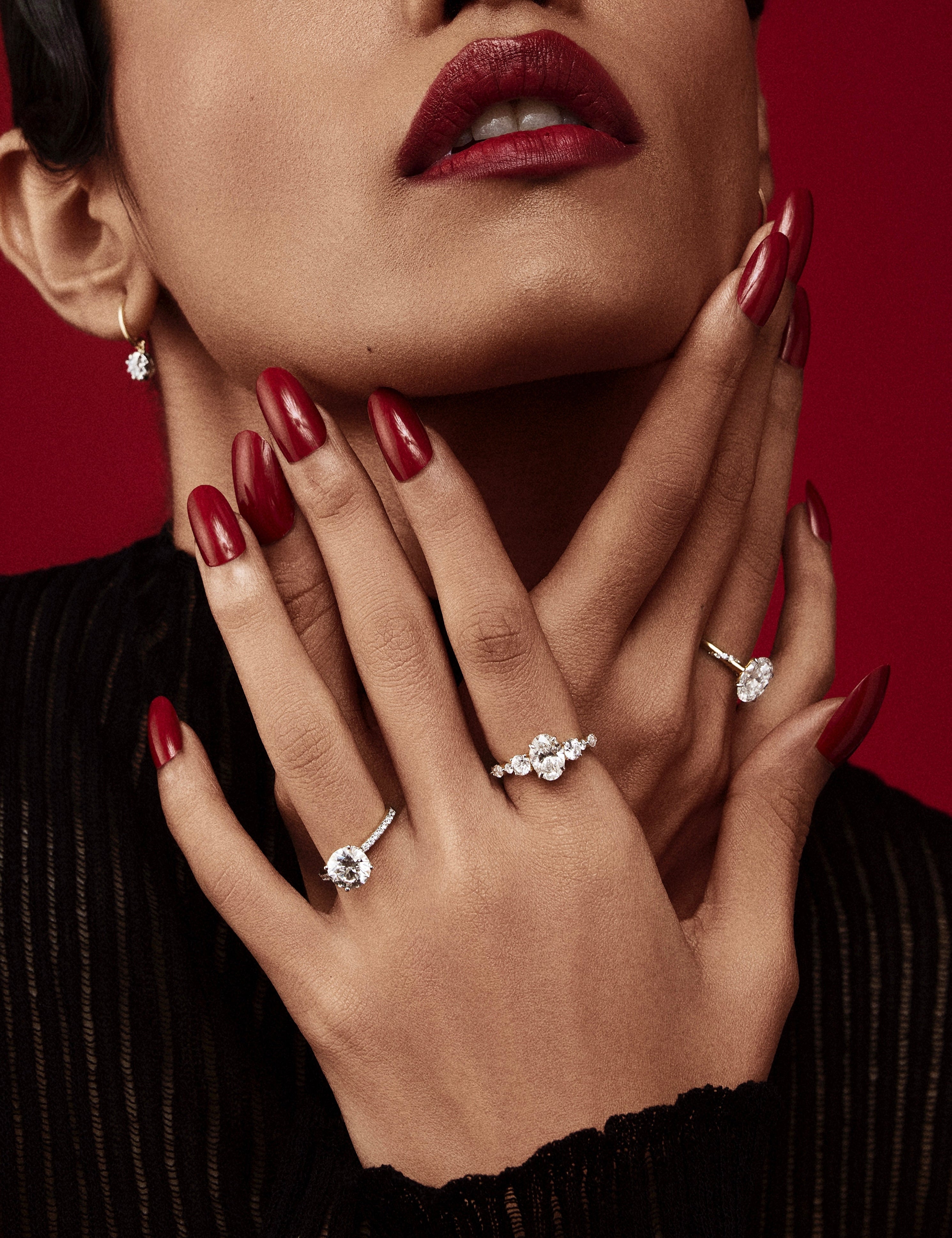 1.5 ct Three Stone Oval Ring - House Of Quadri