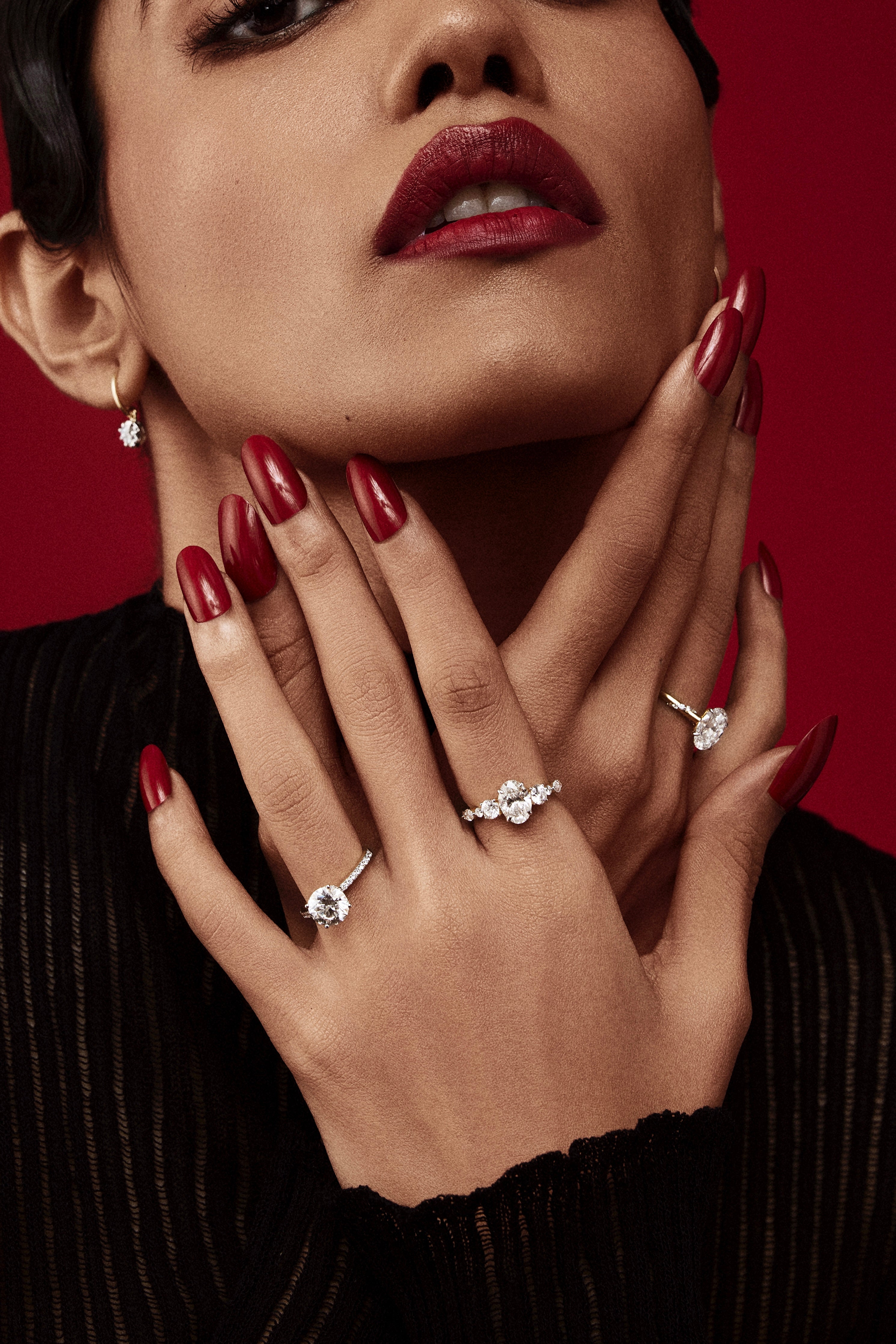 1.5 ct Three Stone Oval Ring - House Of Quadri