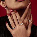 1.5 Ct Three Stone Oval Diamond Ring