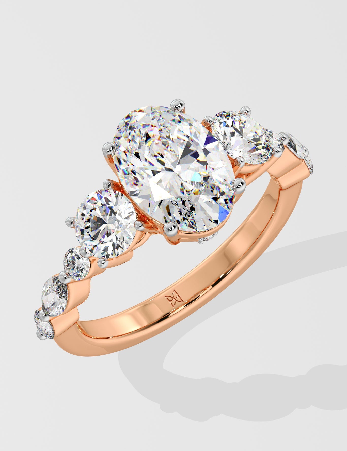 1.5 ct Three Stone Oval Ring - House Of Quadri