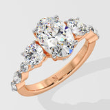 1.5 Ct Three Stone Oval Diamond Ring