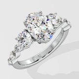 1.5 ct Three Stone Oval Ring - House Of Quadri
