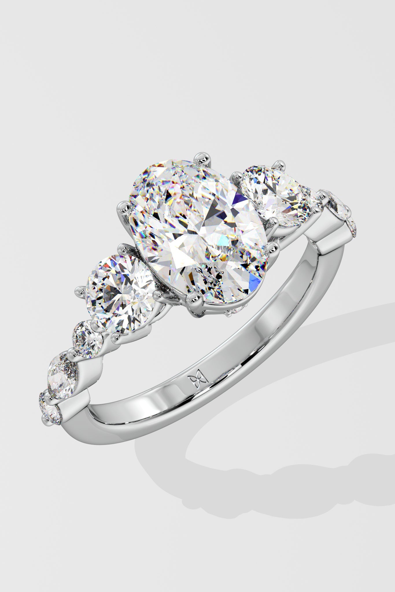 1.5 ct Three Stone Oval Ring - House Of Quadri