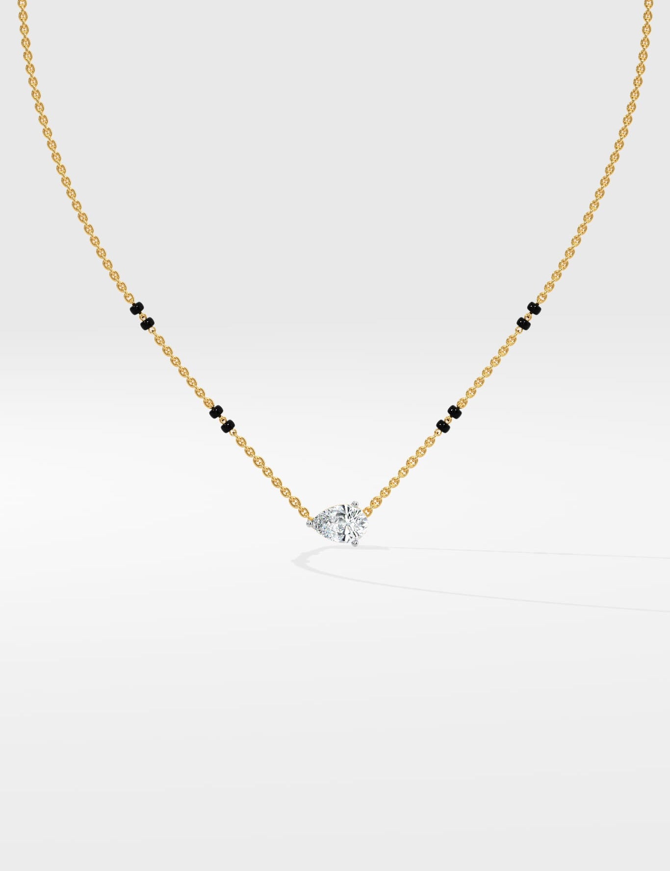 1 Ct Angular Pear Mangalsutra - House of Quadri