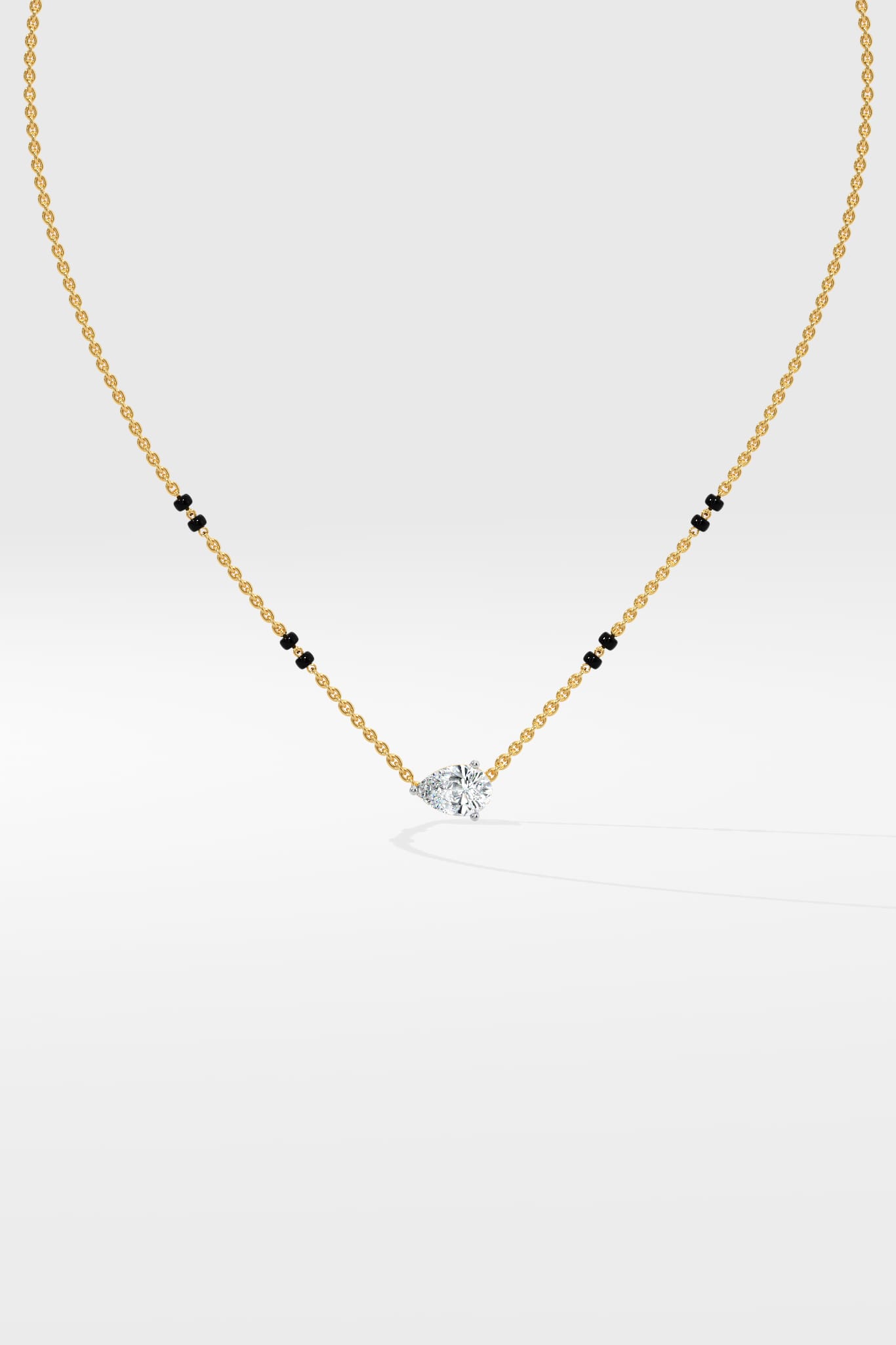 1 Ct Angular Pear Mangalsutra - House of Quadri