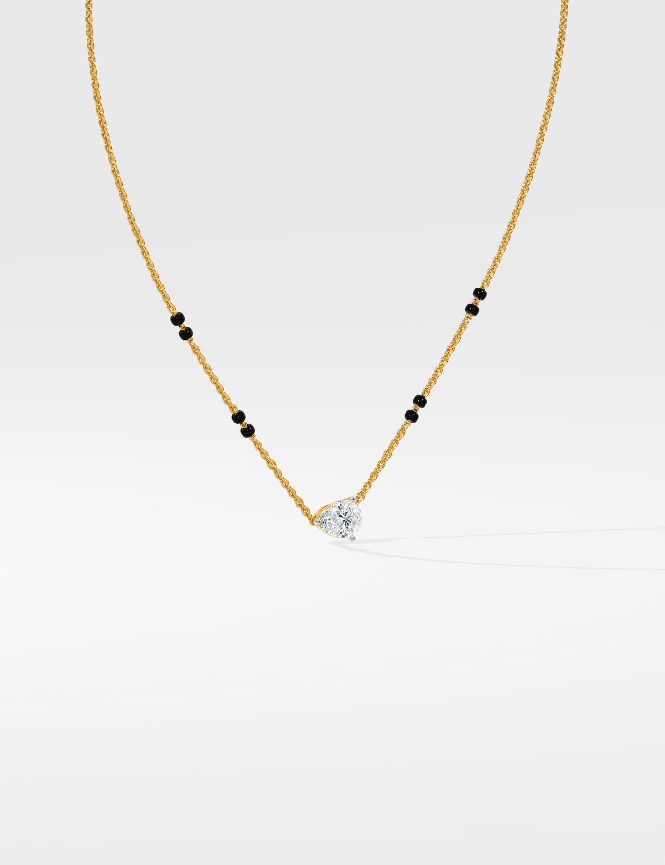 1 Ct Angular Pear Mangalsutra - House of Quadri