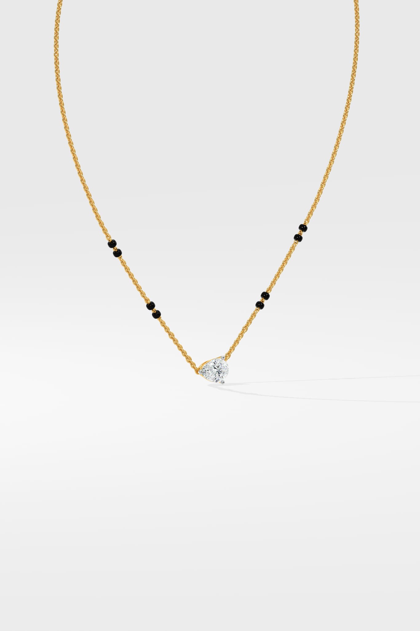 1 Ct Angular Pear Mangalsutra - House of Quadri