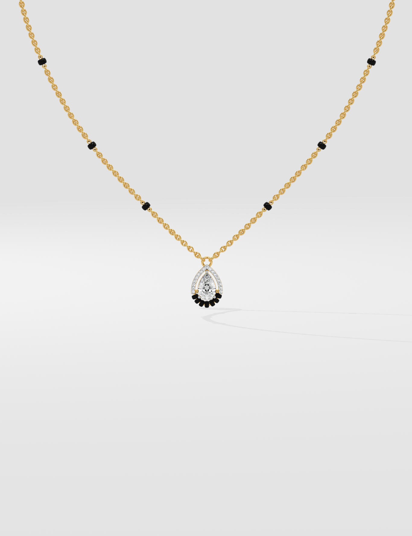 0.75 Ct Pear Aura Mangalsutra - House of Quadri