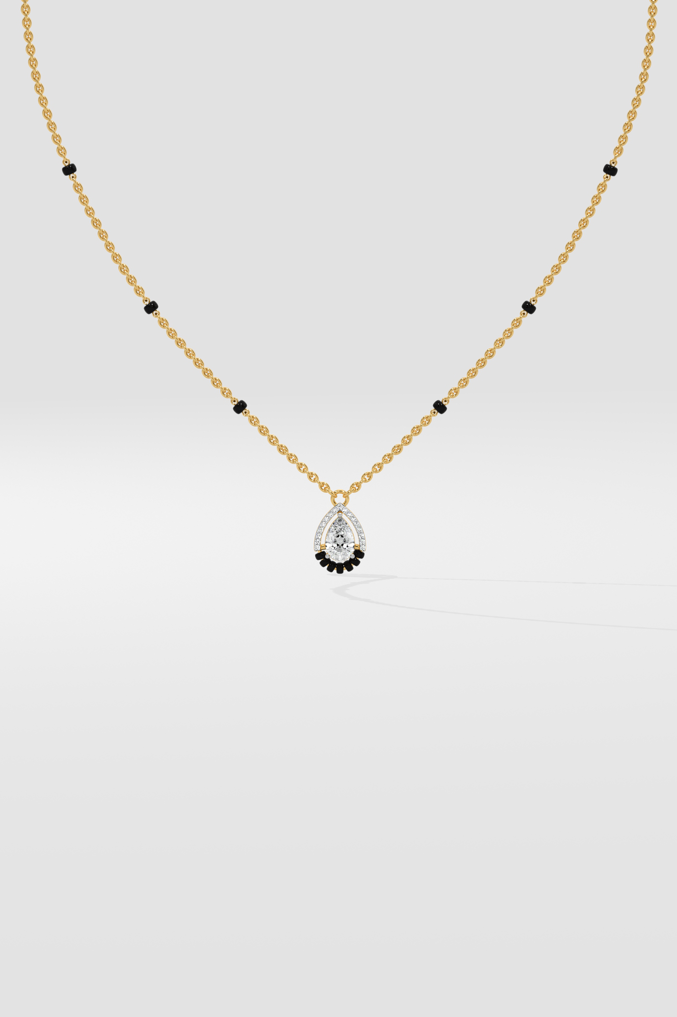 0.75 Ct Pear Aura Mangalsutra - House of Quadri