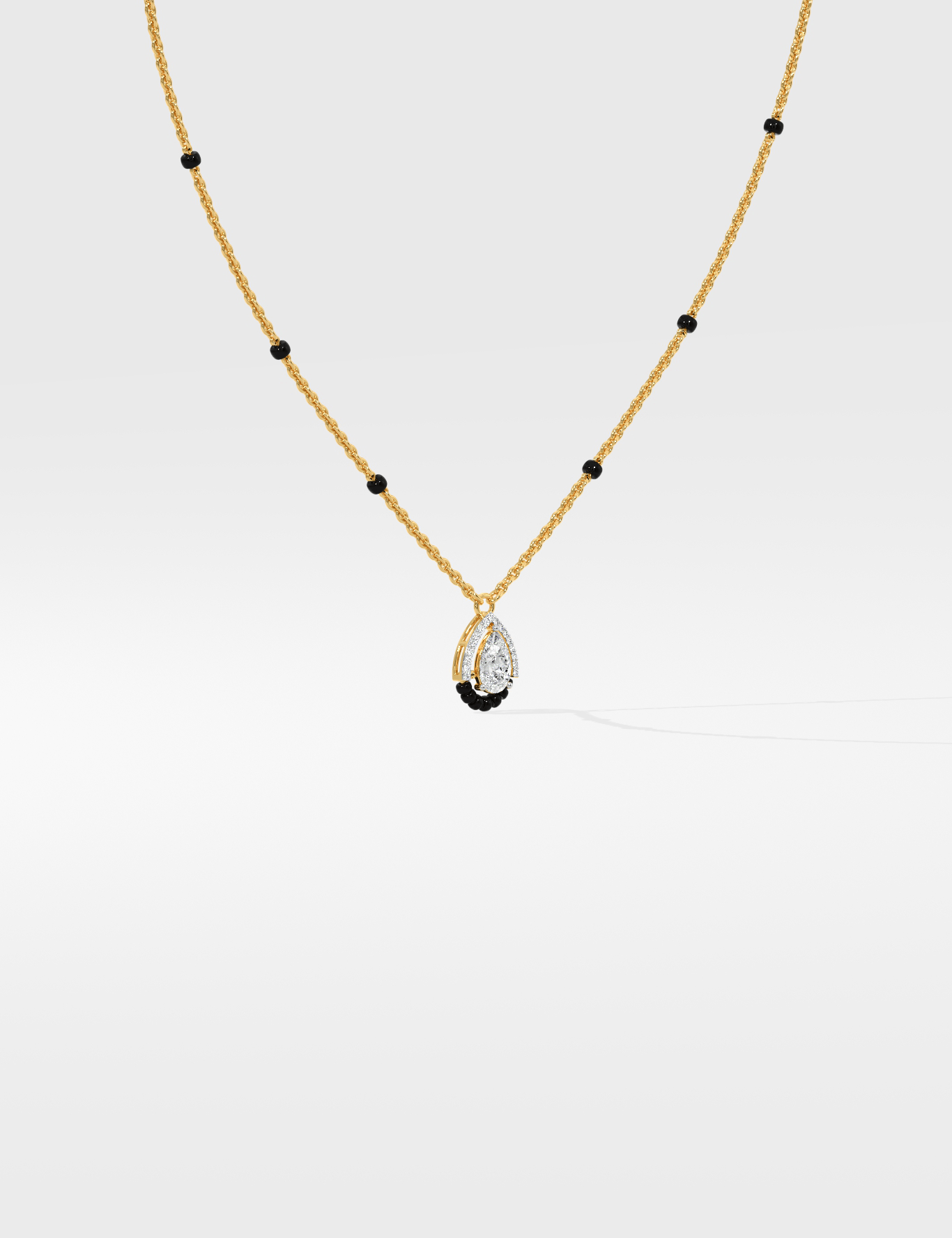 0.75 Ct Pear Aura Mangalsutra - House of Quadri