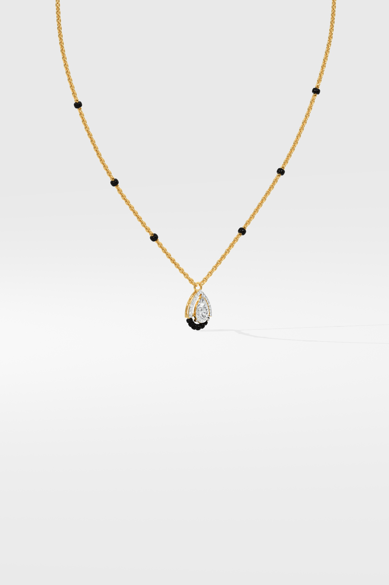 0.75 Ct Pear Aura Mangalsutra - House of Quadri