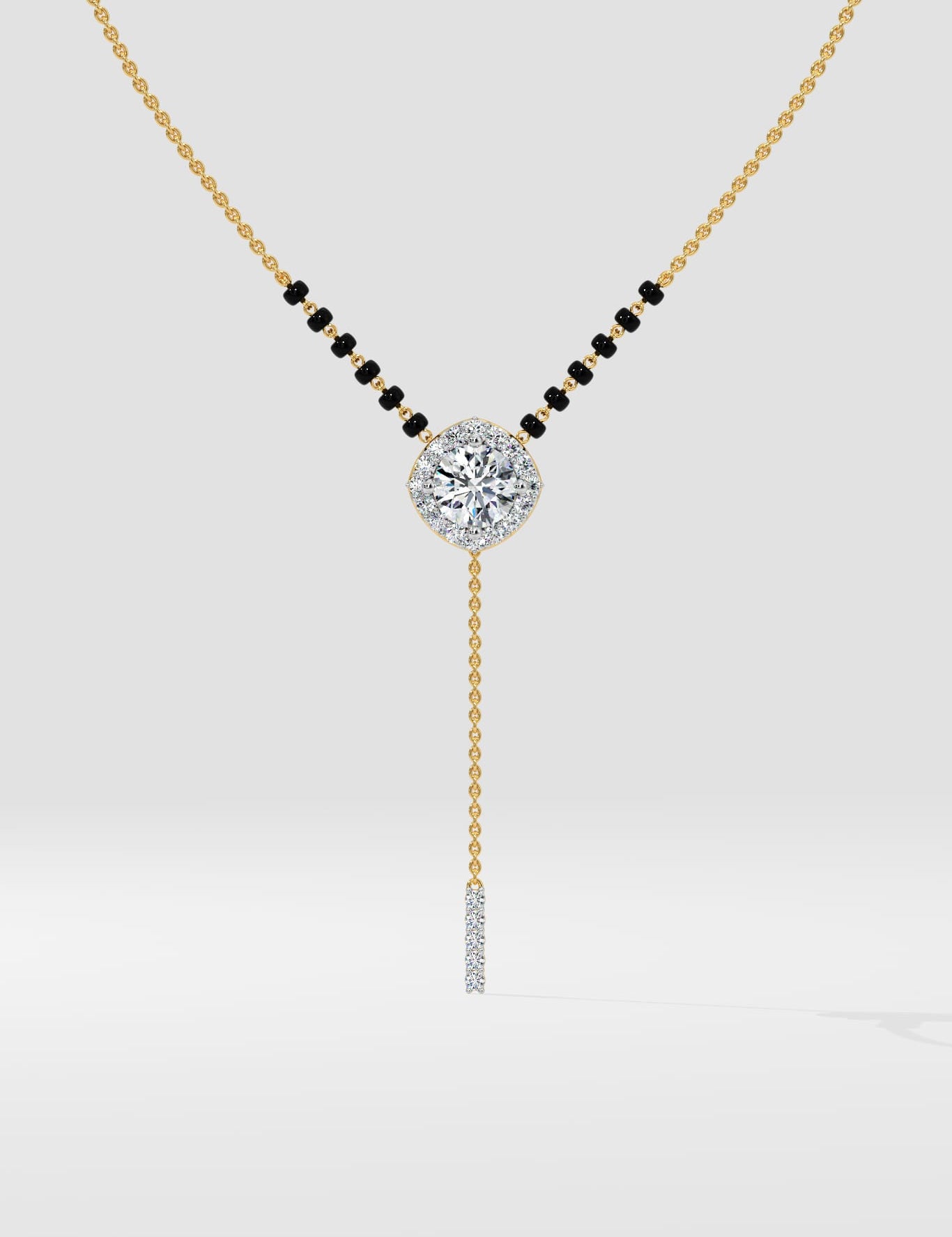 0.75 Ct Noemi Halo Mangalsutra - House of Quadri