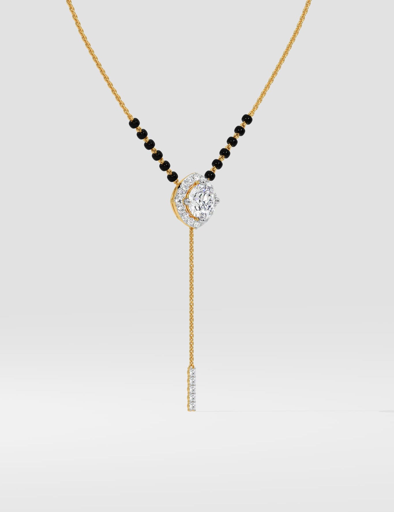 0.75 Ct Noemi Halo Mangalsutra - House of Quadri