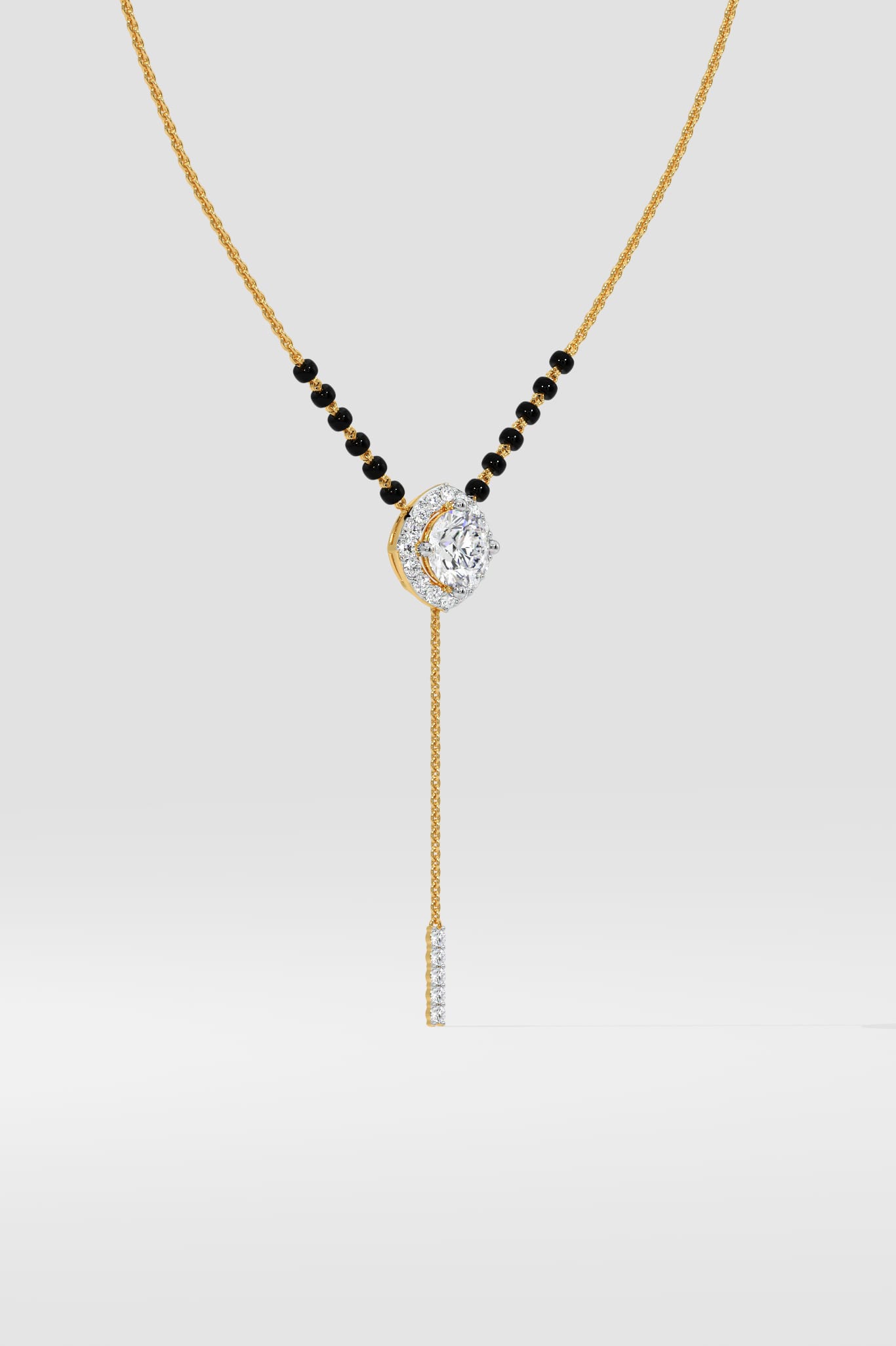 0.75 Ct Noemi Halo Mangalsutra - House of Quadri