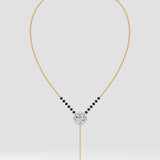 0.75 Ct Noemi Halo Mangalsutra - House of Quadri
