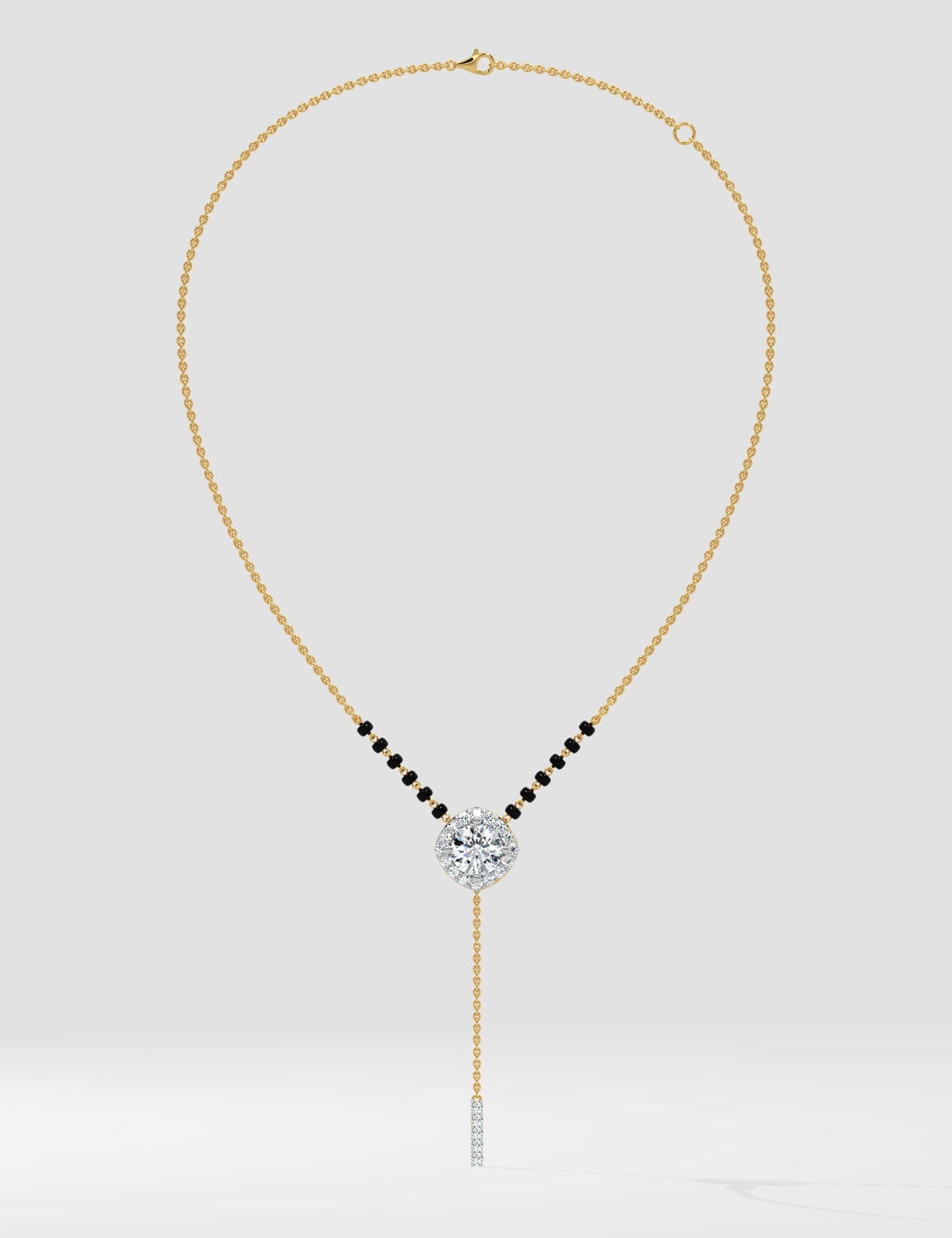 0.75 Ct Noemi Halo Mangalsutra - House of Quadri