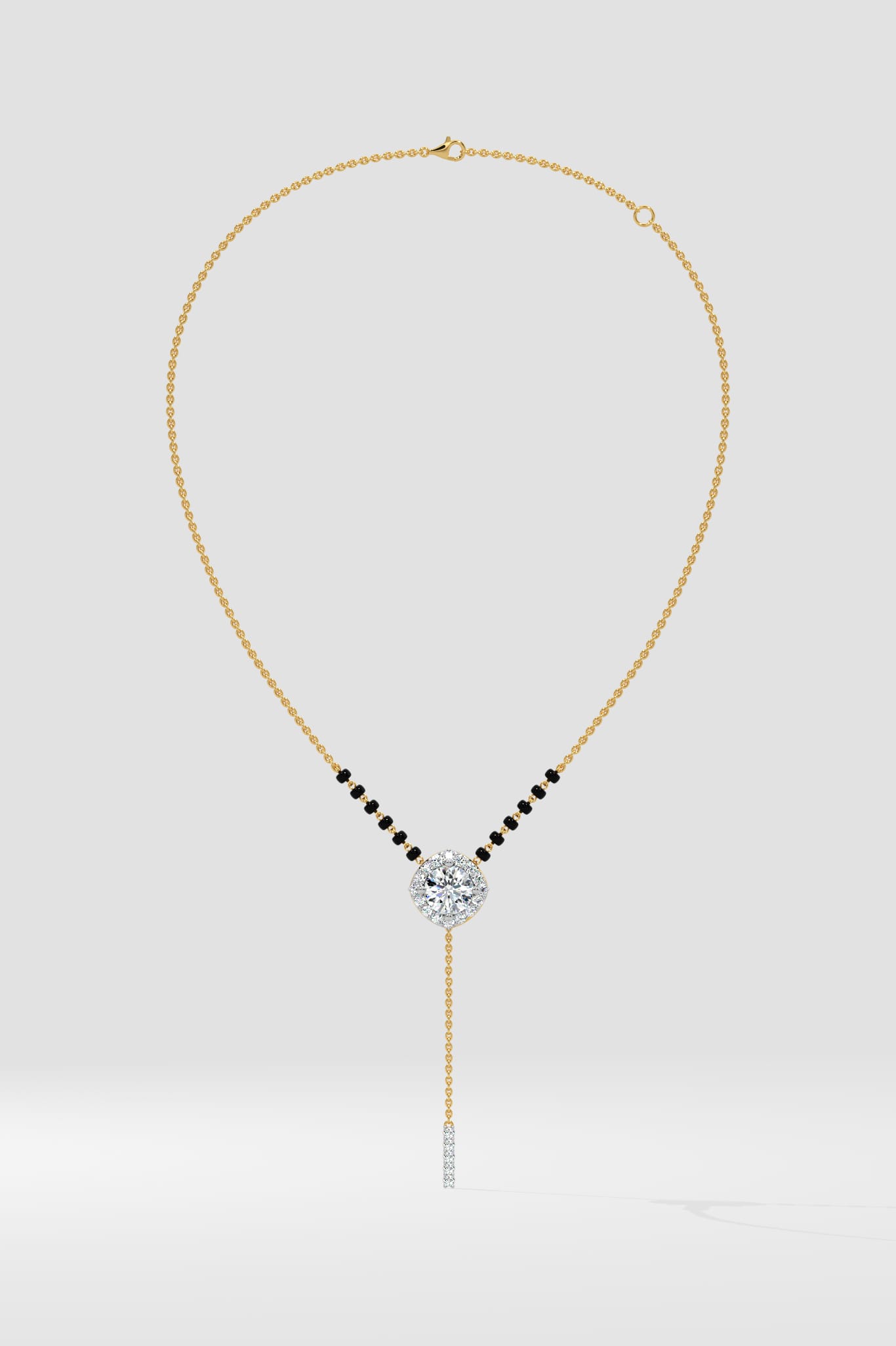 0.75 Ct Noemi Halo Mangalsutra - House of Quadri