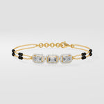 0.50 Ct Emerald Mangalsutra Bracelet - House of Quadri