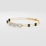 0.50 Ct Emerald Mangalsutra Bracelet - House of Quadri
