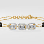 0.50 Ct Emerald Mangalsutra Bracelet - House of Quadri