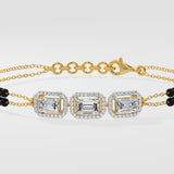 0.50 Ct Emerald Mangalsutra Bracelet