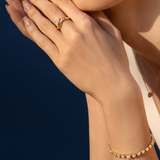 Mini East-West Wave Diamond Promise Ring