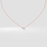 Angular Pear Solitaire Necklace - House of Quadri