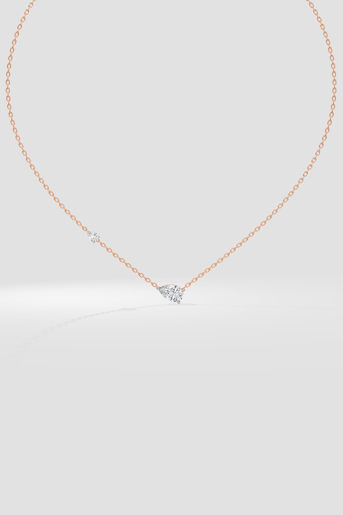 Angular Pear Solitaire Necklace - House of Quadri