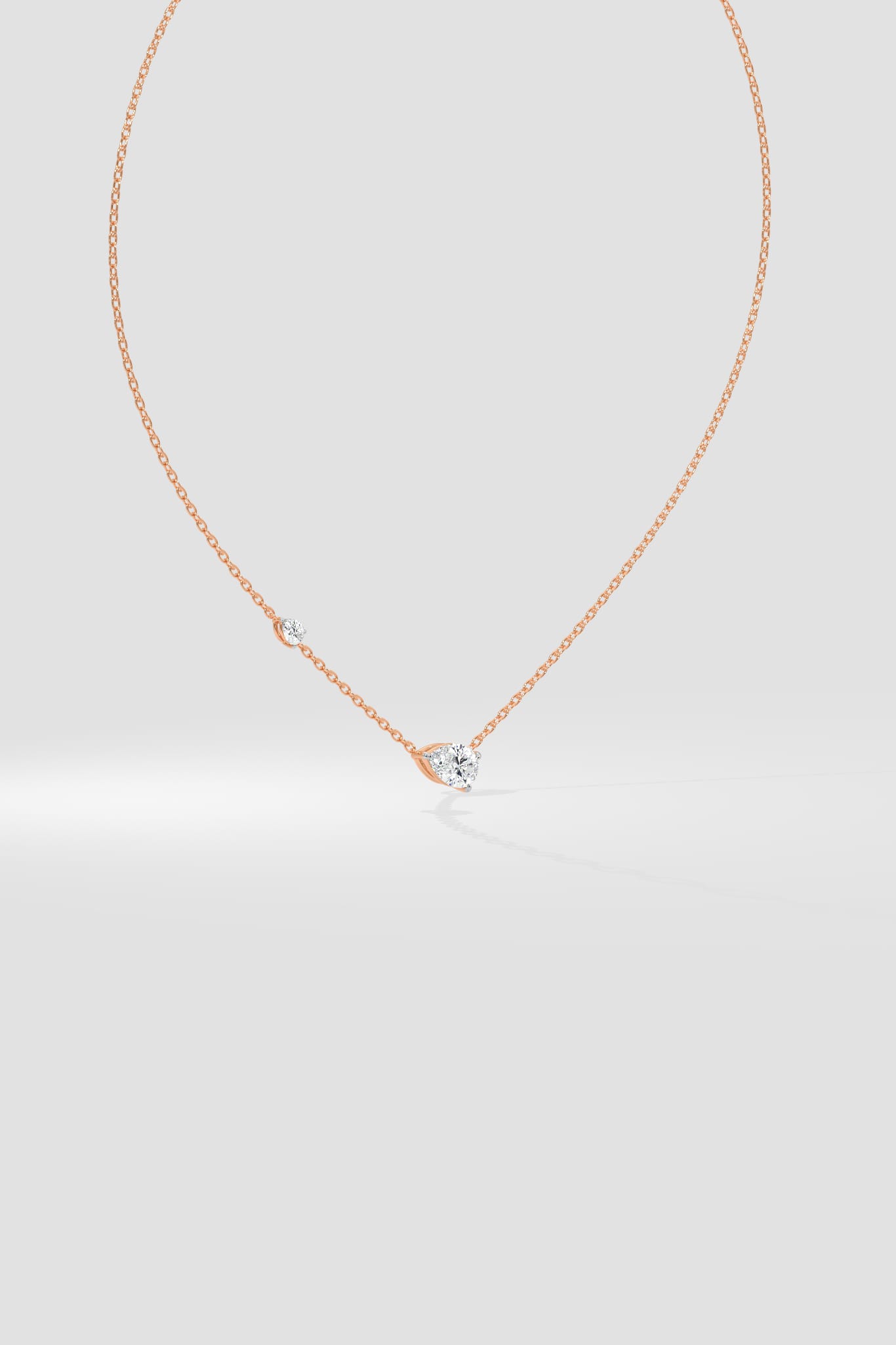 Angular Pear Solitaire Necklace - House of Quadri