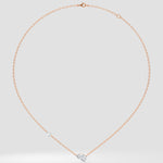 Angular Pear Solitaire Necklace - House of Quadri
