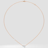 Angular Pear Solitaire Necklace - House of Quadri