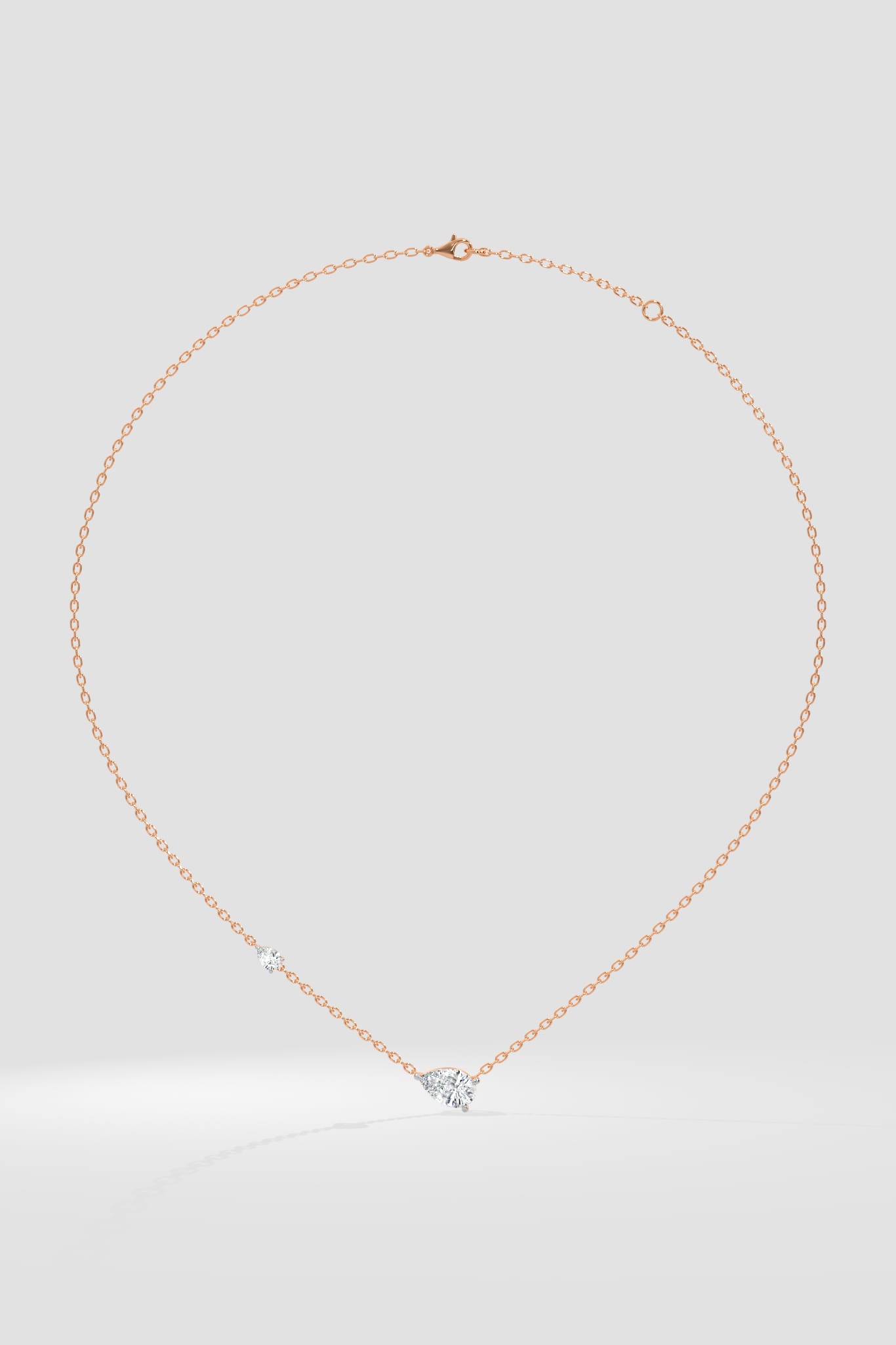 Angular Pear Solitaire Necklace - House of Quadri