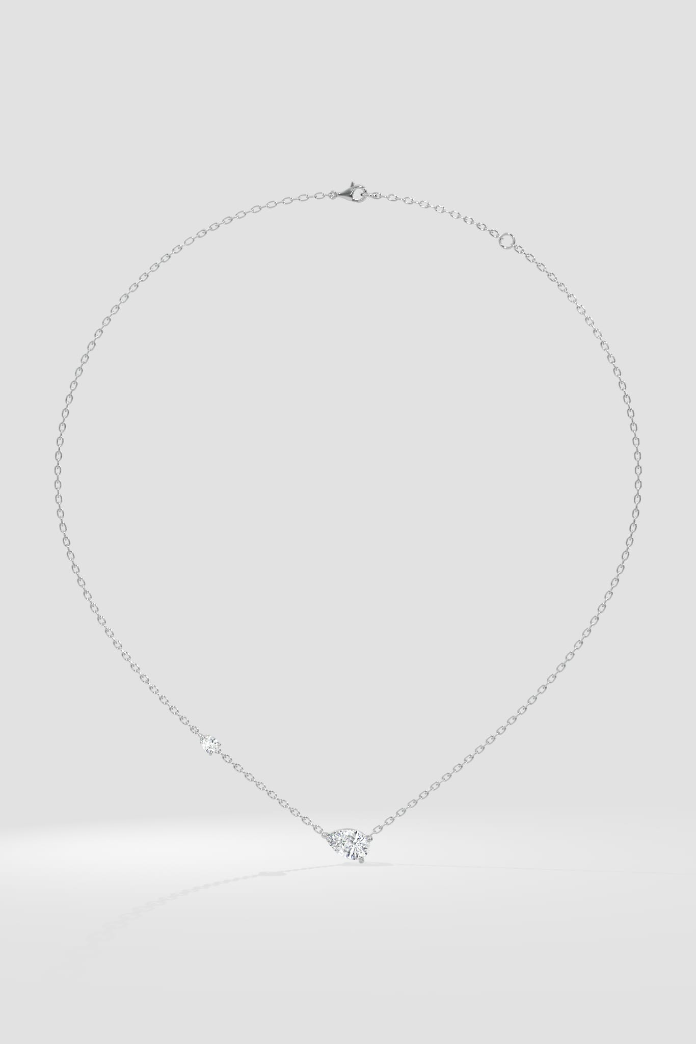 Angular Pear Solitaire Necklace - House of Quadri