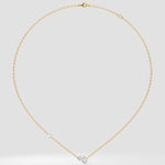 Angular Pear Solitaire Necklace - House of Quadri