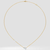 Angular Pear Solitaire Necklace - House of Quadri
