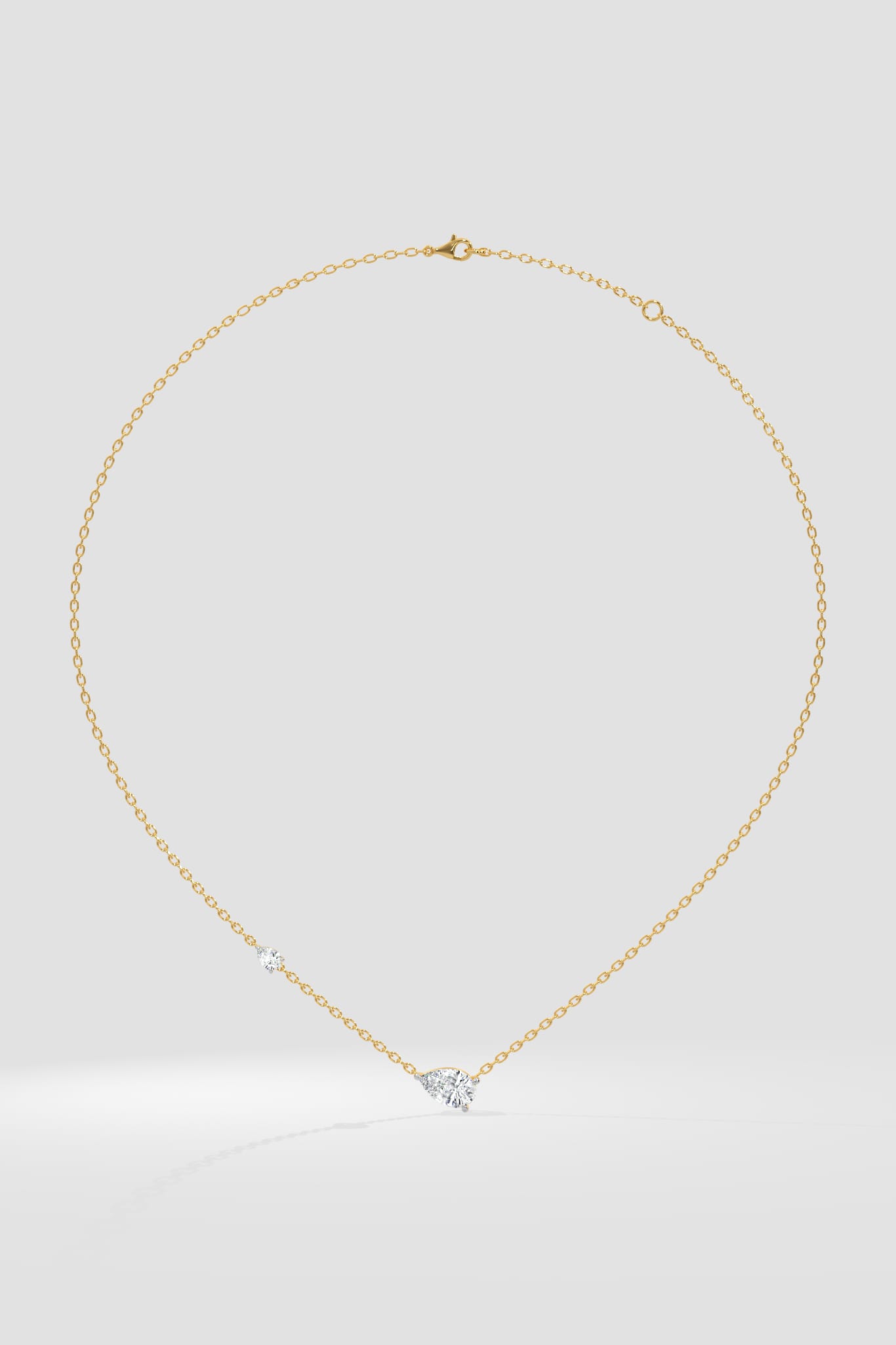 Angular Pear Solitaire Necklace - House of Quadri