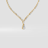 Cascade Pear Tennis Necklace