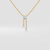 1.5 Ct Heartline Drop Necklace