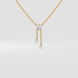 1.5 Ct Heartline Drop Necklace