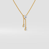 1.5 Ct Heartline Drop Necklace