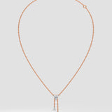 1.5 Ct Heartline Drop Necklace
