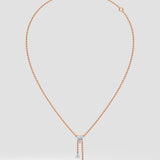 1.5 Ct Heartline Drop Necklace