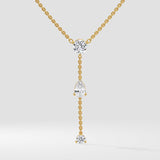 1 Ct Pearline Lariat Necklace - House of Quadri